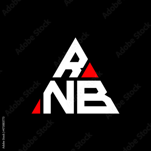 RNB triangle letter logo design with triangle shape. RNB triangle logo design monogram. RNB triangle vector logo template with red color. RNB triangular logo Simple, Elegant, and Luxurious Logo...