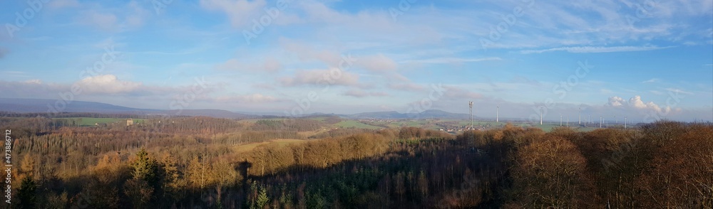 panorama view from hungerr tower into the circles lippe and höxter panorama view from hungerr tower into the circles lippe and höxter