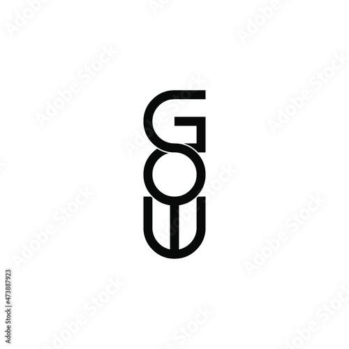 gow letter initial monogram logo design