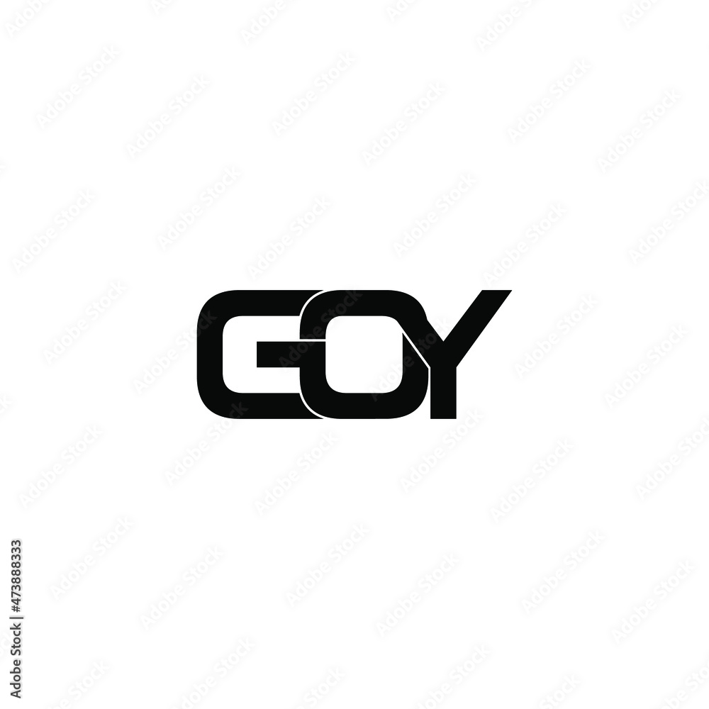 goy letter initial monogram logo design