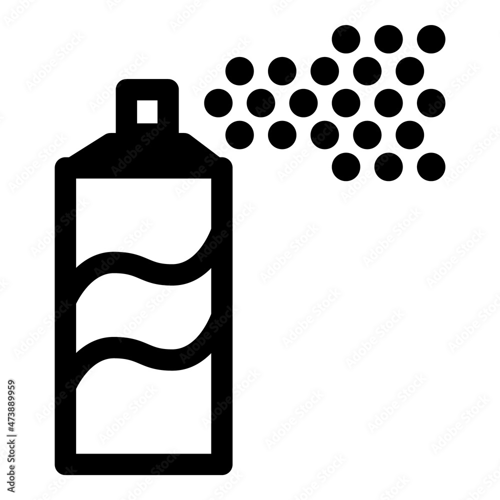 Spray Can Repellent Flat Icon Isolated On White Background