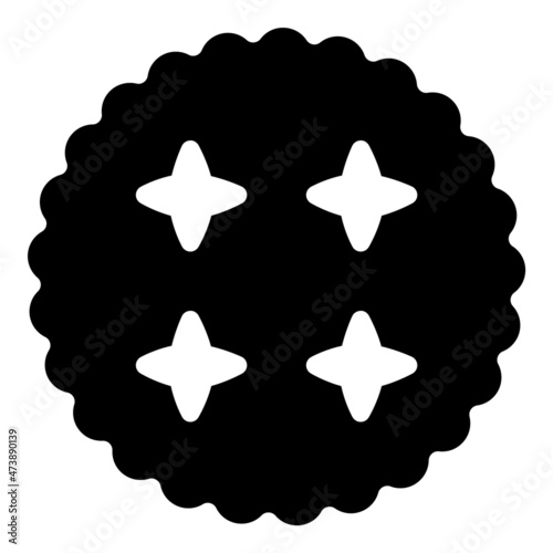 Cookie Bakery Flat Icon Isolated On White Background