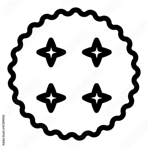 Cookie Bakery Flat Icon Isolated On White Background