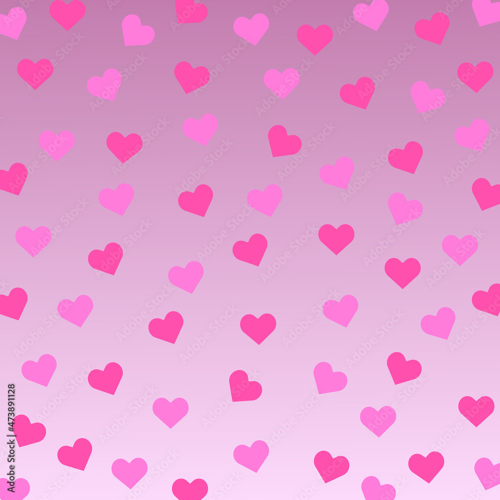 Valentine's day background, wallpaper, backdrop and art background with hearts in pink tones.  