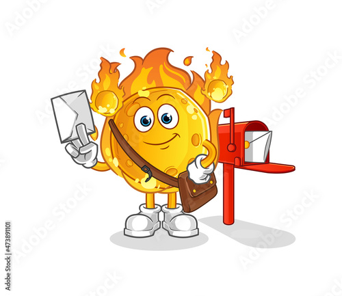 meteor postman vector. cartoon character