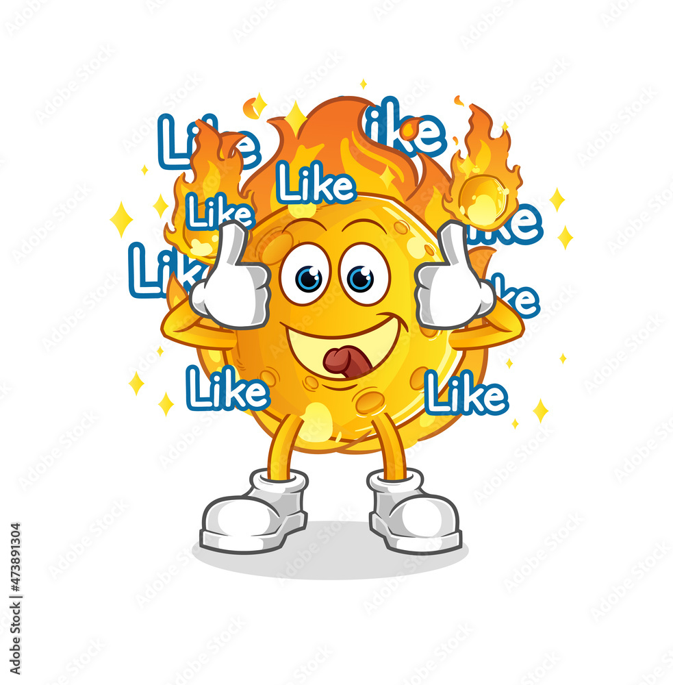 meteor give lots of likes. cartoon vector meteor give lots of likes. cartoon vector