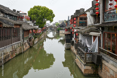 The south of the lower reaches of the Yangze River Xitang ancient town in Jiaxing city Zhejiang province, China.