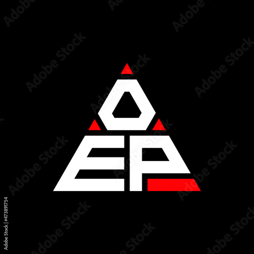 OEP triangle letter logo design with triangle shape. OEP triangle logo design monogram. OEP triangle vector logo template with red color. OEP triangular logo Simple, Elegant, and Luxurious Logo. OEP   photo