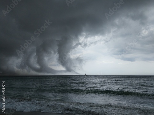 storm over the sea. Clouds