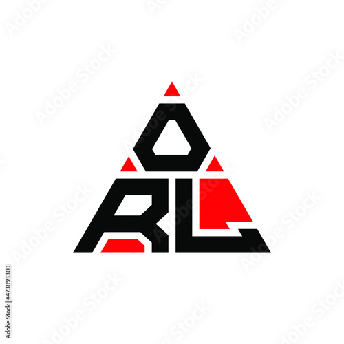 ORL triangle letter logo design with triangle shape. ORL triangle logo design monogram. ORL triangle vector logo template with red color. ORL triangular logo Simple, Elegant, and Luxurious Logo...