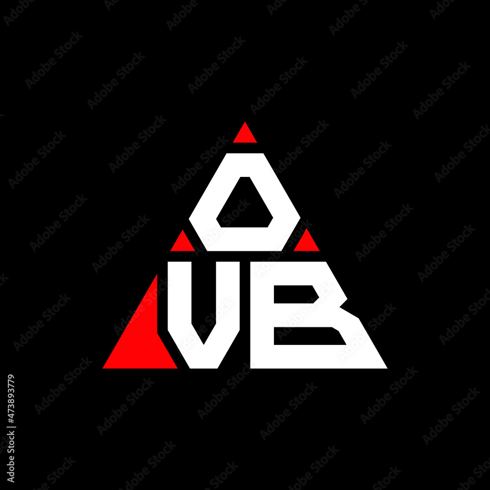 Ovb Icon OVB triangle letter logo design with triangle shape. OVB triangle logo ...
