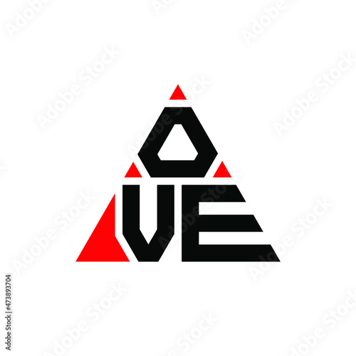 OVE triangle letter logo design with triangle shape. OVE triangle logo design monogram. OVE triangle vector logo template with red color. OVE triangular logo Simple, Elegant, and Luxurious Logo...