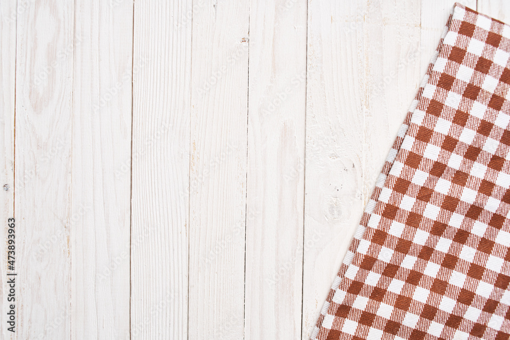 plaid tablecloth wooden texture kitchen decoration design