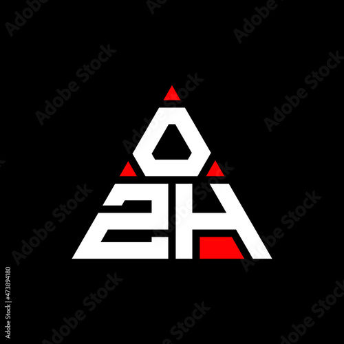 OZH triangle letter logo design with triangle shape. OZH triangle logo design monogram. OZH triangle vector logo template with red color. OZH triangular logo Simple, Elegant, and Luxurious Logo...
