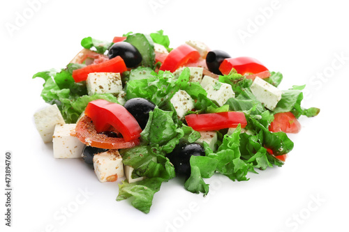 Fresh greek salad with feta...