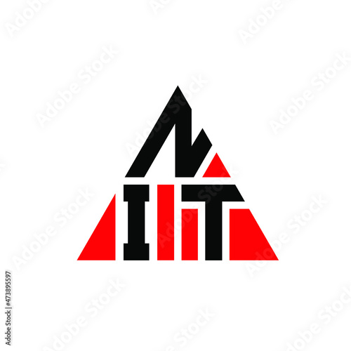 NIT triangle letter logo design with triangle shape. NIT triangle logo design monogram. NIT triangle vector logo template with red color. NIT triangular logo Simple, Elegant, and Luxurious Logo...