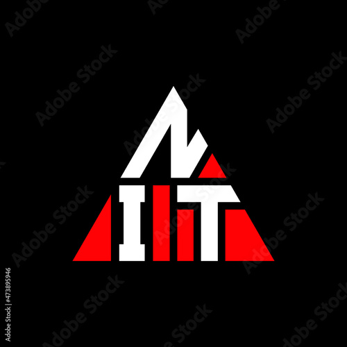 NIT triangle letter logo design with triangle shape. NIT triangle logo design monogram. NIT triangle vector logo template with red color. NIT triangular logo Simple, Elegant, and Luxurious Logo...