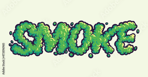 SmokeText Vape Effect Style Vector illustrations for your work Logo, mascot merchandise t-shirt, stickers and Label designs, poster, greeting cards advertising business company or brands.