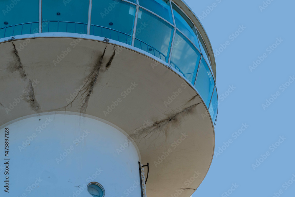 Low angle close up view of observation tower