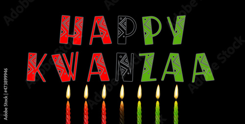 Happy Kwanzaa. African festive concept. Black history. photo