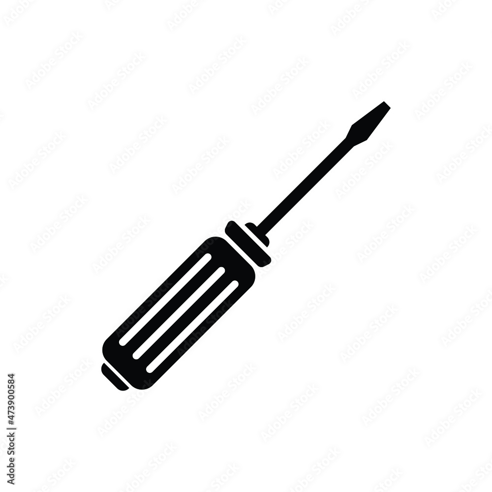 Screwdriver icon design isolated on white background Screwdriver icon design isolated on white background