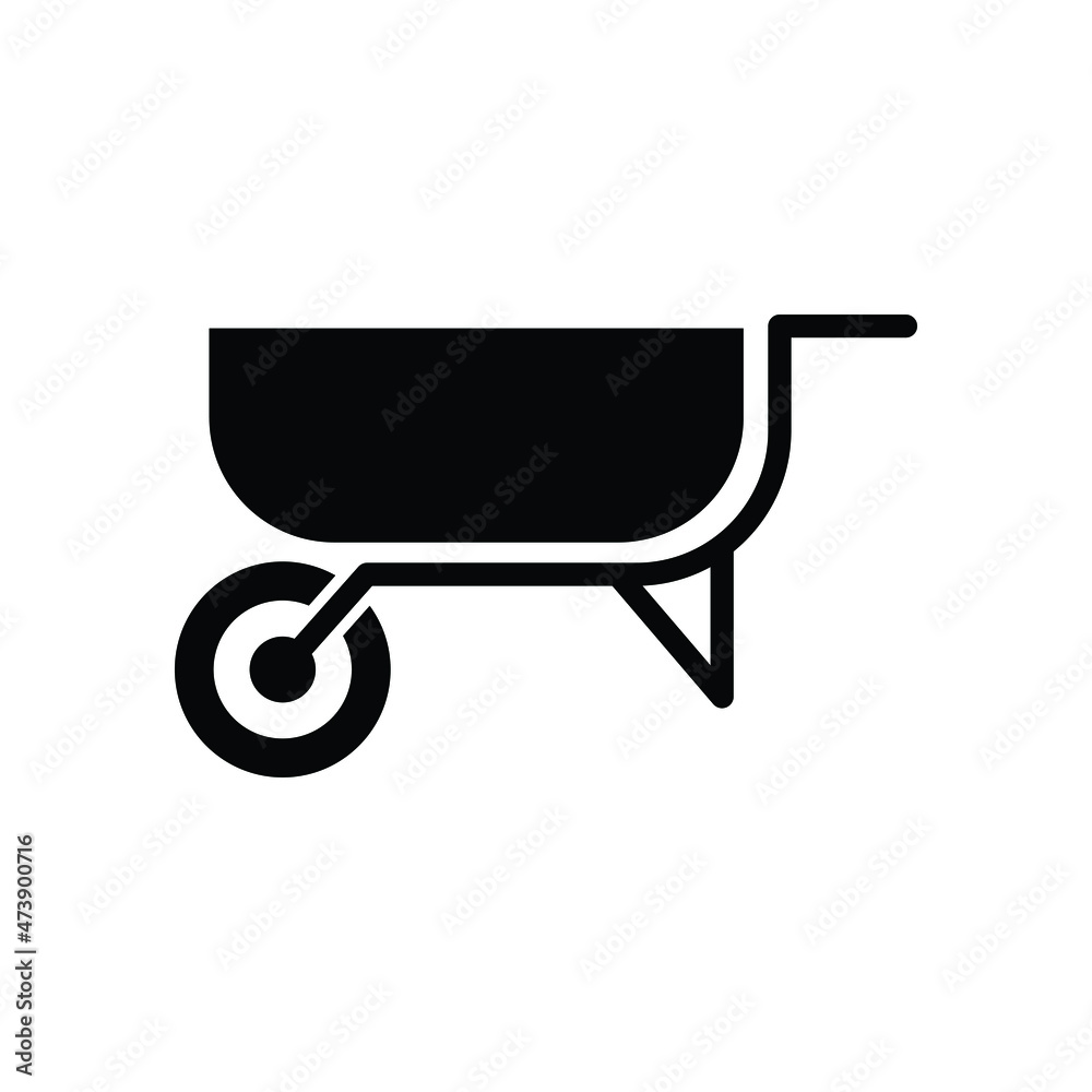 Wheelbarrow icon design isolated on white background