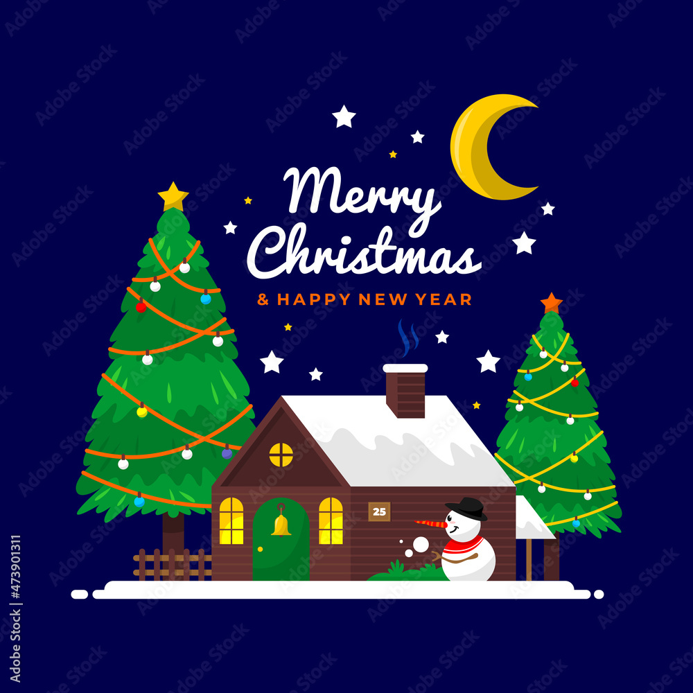 Merry cristmas and happy new year at home