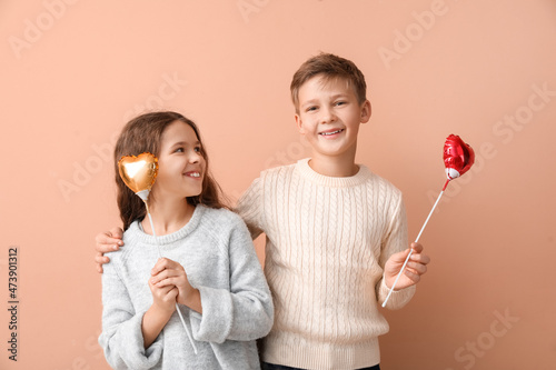 Happy children with party d...