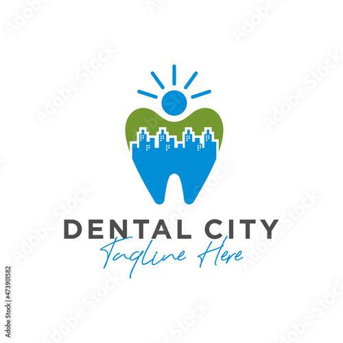 tooth city inspiration illustration logo design