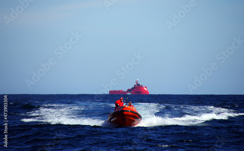 Rescue ship, Esvagt Aurora, Barents Sea.  photo