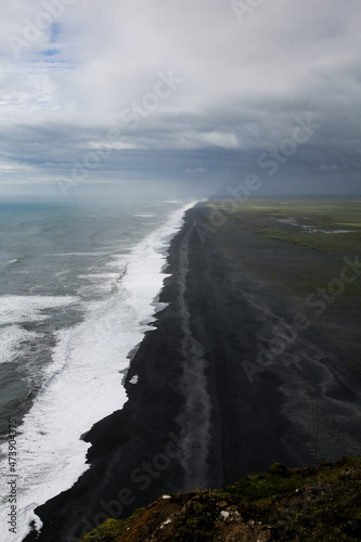 waves on the beach of iceland