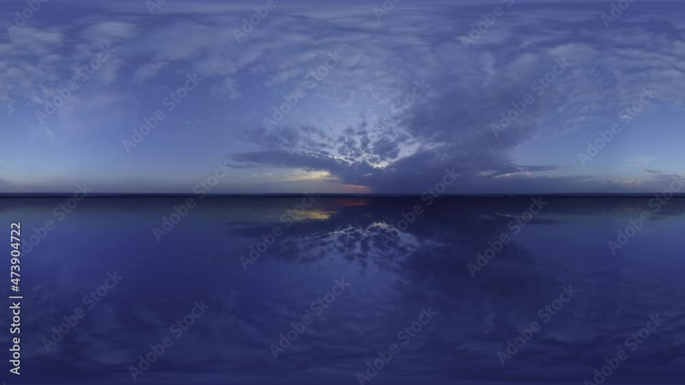 Timelapse Cloud sky, blue 360 environment nature, cloudscape panorama sphere. High-quality 4k footage