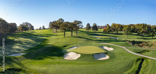Foto Aerial photos of a golf course in Omaha Nebraska.