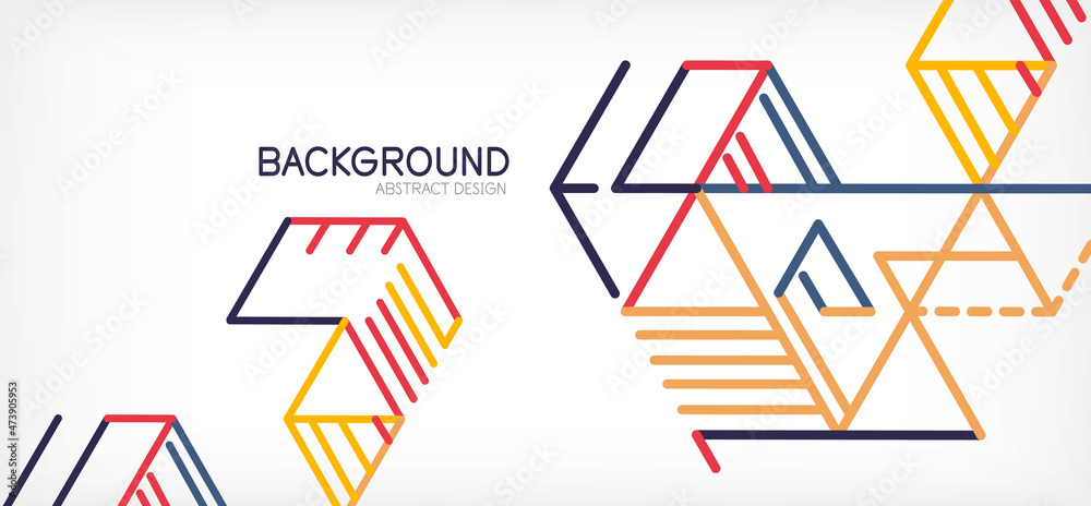 Abstract background. Color lines on white background. Linear abstract composition. Techno or business concept for wallpaper, banner, background, landing page Abstract background. Color lines on white background. Linear abstract composition. Techno or business concept for wallpaper, banner, background, landing page