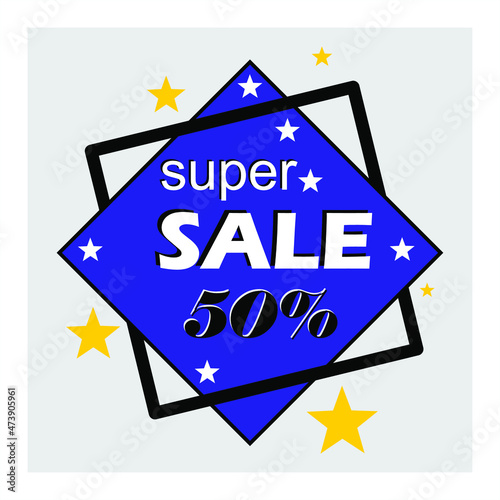 Super Sale, On Colored Background, Special Offer