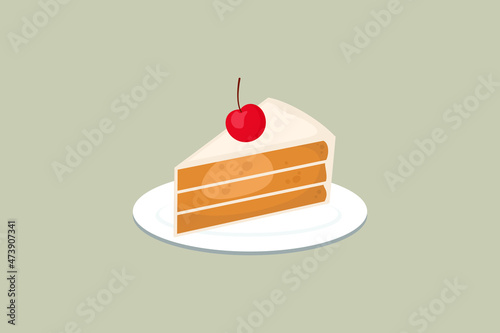 Isolated cake vector illustration design