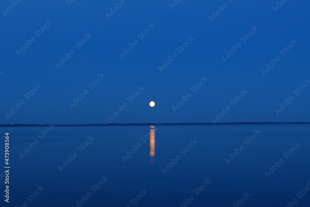 moon light on a lagoon