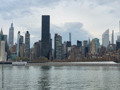New York City skyline along the Hudson River