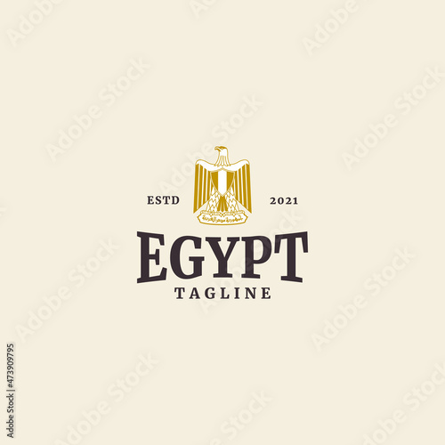 egypt icon flag independence day logo template vector symbol illustration design