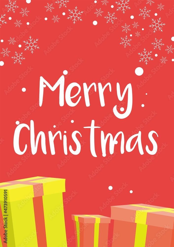 Merry Christmas poster design for template, poster, social media, card, layout, etc. with editable vector format eps 10