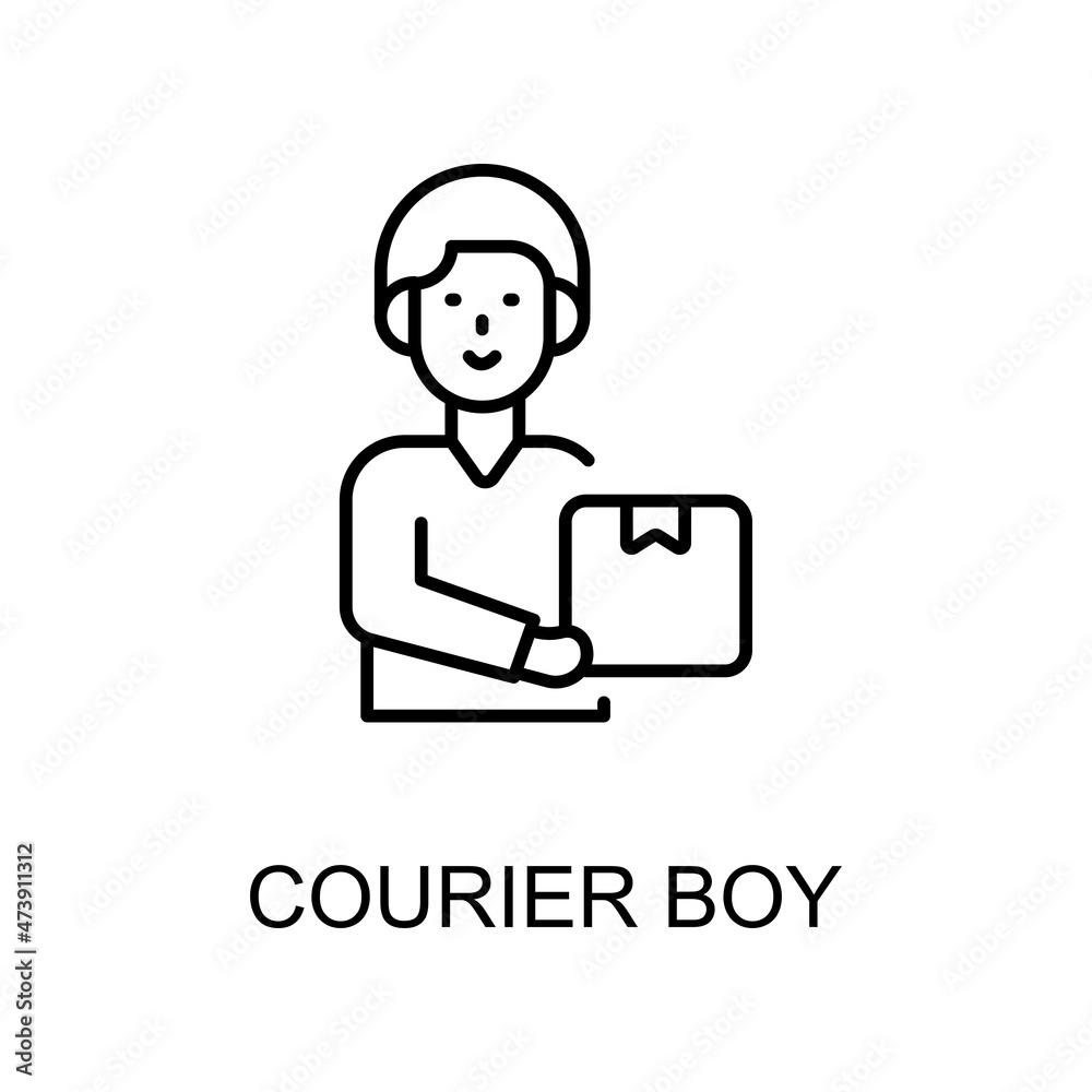 Courier Boy Vector line icons for your digital or print projects. Courier Boy Vector line icons for your digital or print projects.
