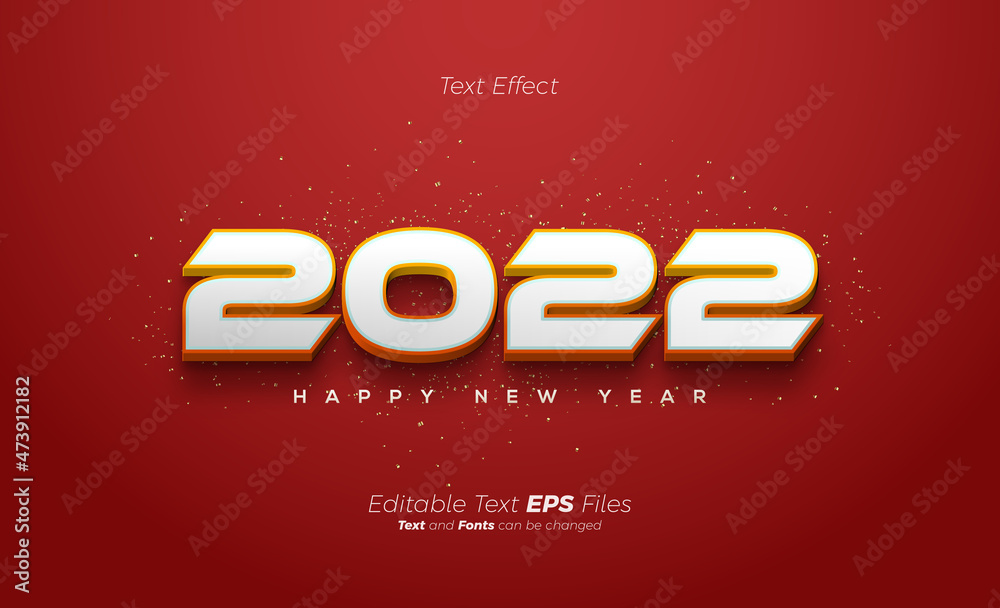2022 happy new year modern with bold numbers