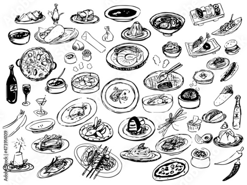 世界の料理のイメージ