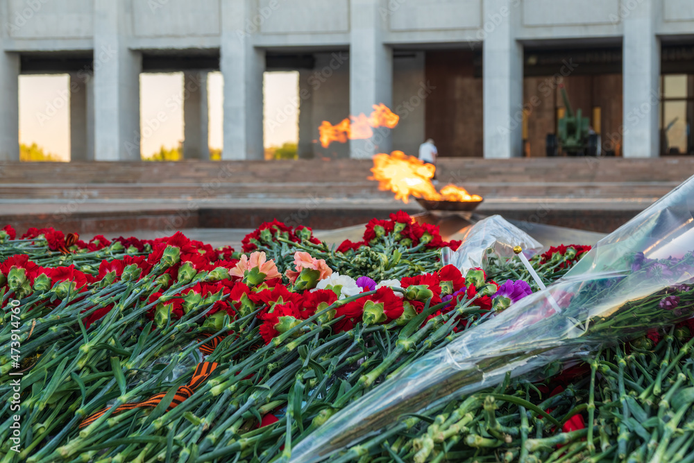 Eternal Flame - symbol of victory in the Second World War on Poklonnaya Hill in Moscow