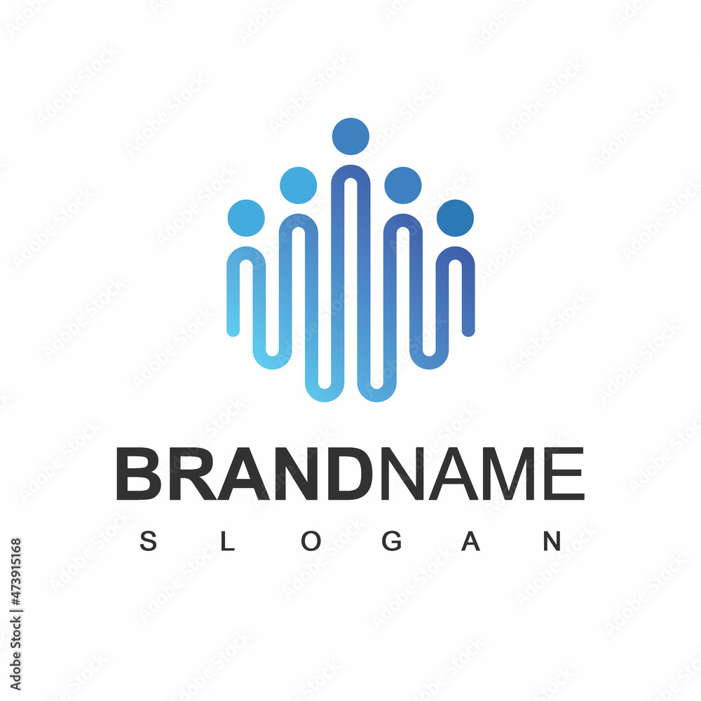 People Logo Design Vector, Community And Teamwork Symbol People Logo Design Vector, Community And Teamwork Symbol