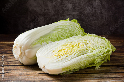 Bild auf Leinwand fresh chinese cabbage isolated on white background