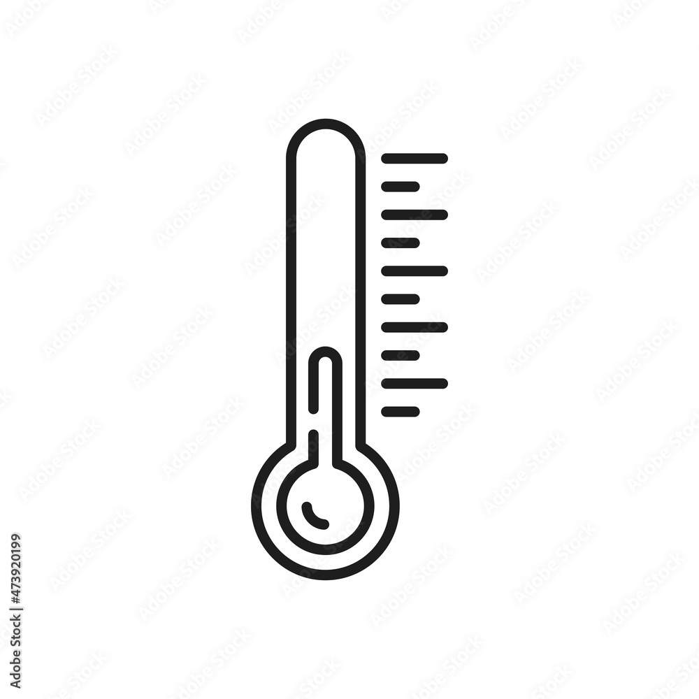 Fridge thermometer and temperature low down sign isolated outline icon. Vector cold, chilly weather forecast, climate and meteorology symbol. Frozen weather outside, frigid frosty air, hoarfrost Fridge thermometer and temperature low down sign isolated outline icon. Vector cold, chilly weather forecast, climate and meteorology symbol. Frozen weather outside, frigid frosty air, hoarfrost