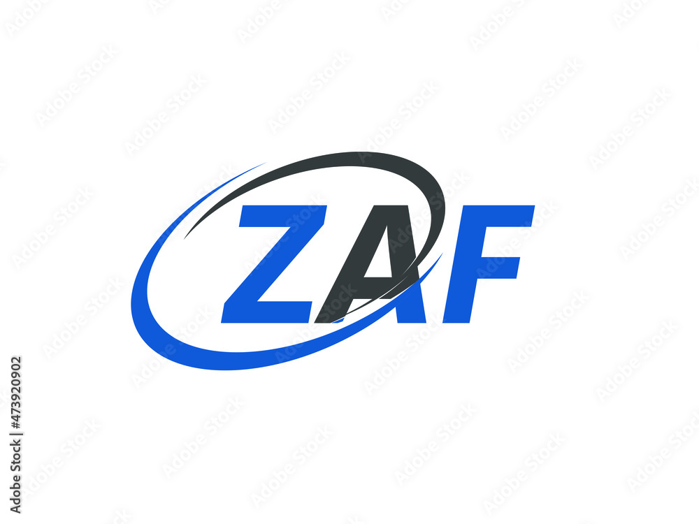 ZAF letter creative modern elegant swoosh logo design ZAF letter creative modern elegant swoosh logo design