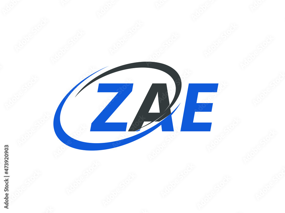 Obraz premium ZAE letter creative modern elegant swoosh logo design