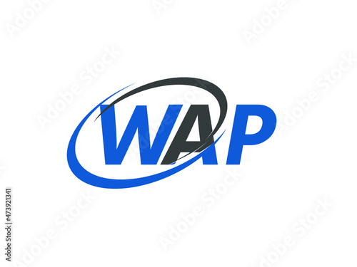 Free Download WAP letter creative modern elegant swoosh logo design - GFXLoad